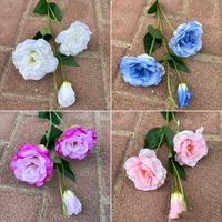 YOPIN-704 3 têtes Artificielle Lisianthus Fleurs De Mariage Fleur Mur Matériel Décoration