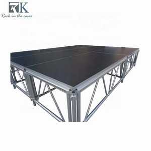 RK Easy Setup Adjustable Height Portable Plywood+Aluminum Modular Stage Platform 800kg/m Load Capacity for Indoor Outdoor - Product Image 1