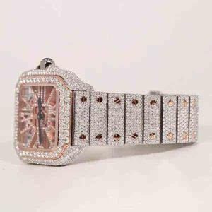 Reloj de Lujo Hiphop con Diamantes VVS y Moissanita, Automático, Mecánico, Estilo Bussdown, para Hombre - Product Image 4