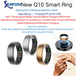 SHR Smart Ring Custom Electronic AI Digital Sports Sleep Fitness Tracking Health Tracker Monitor de ritmo cardíaco Iluminación Inoxidable - Product Image 6