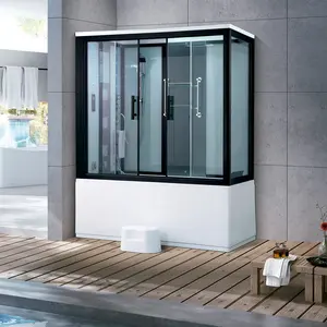 Casa de banho com design de luxo sala de vapor e cabine de chuveiro