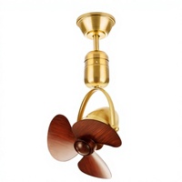 Ventilateur de plafond décoratif à moteur électrique DC avec onduleur, pales en métal et ABS, 12 pouces, télécommandé, 6 vitesses, mode veille, pour usage domestique