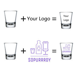 卸売り1.5オンス2オンスクリアショットグラスカスタムロゴウェディング食器洗い機ウイスキーパーソナライズ - Product Image 3