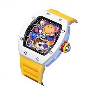 Nouvelle montre <span class=keywords><strong>Miller</strong></span> pour le commerce extérieur, montre à quartz lumineuse étanche à bracelet en métal et silicone pour homme, style baril à vin, design creux - Product Image 2