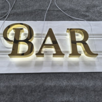 Letrero LED Acrílico Personalizado con Iluminación Frontal de Precisión, Resistente al Agua IP67 para Interiores, Placa de Identificación de Alta Gama