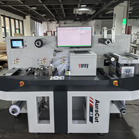 VOREY nouvelle version A8 rouleau à rouleau 12 mètres par minute étiquette numérique autocollant machine de découpe avec stratification et refendage