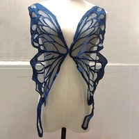 Paire de papillons brodés multicolores Applique en maille et dentelle pour maillot de bain LT2612A