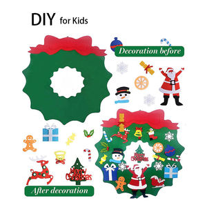 <span class=keywords><strong>Kit</strong></span> <span class=keywords><strong>de</strong></span> guirlande <span class=keywords><strong>de</strong></span> Noël à faire soi-même, 20 pièces, avec ornements, décorations artisanales, cadeau pour garçons et filles, feutre <span class=keywords><strong>de</strong></span> 3MM, 60cm - Product Image 4