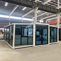 Conteneur habitable en acier extensible de haute qualité, 20 et 40 pieds, personnalisé, deux chambres, économe en énergie, étanche, pour bureau, bâtiment, centre commercial