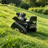 Tagliaerba Robotizzato Cingolato Industriale di Alta Qualità Certificato CE, Telecomandato, Senza Fili, a Diesel, con Motore a 4 Tempi, per