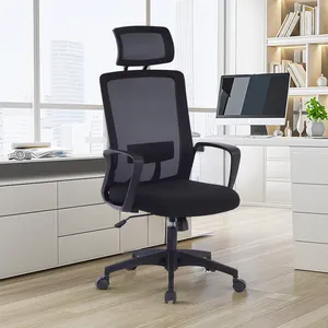 Cadeira de escritório de malha ergonômica para computadores Kabel ajustável encosto de cabeça Sillas De Oficina