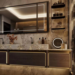 กระจกเงาเชิงพาณิชย์แบบกันแตกสั่งทำพิเศษ, กรอบสแตนเลสสั่งทำคุณภาพสูง, กระจกห้องน้ำเทคโนโลยีป้องกันฝ้า - Product Image 1