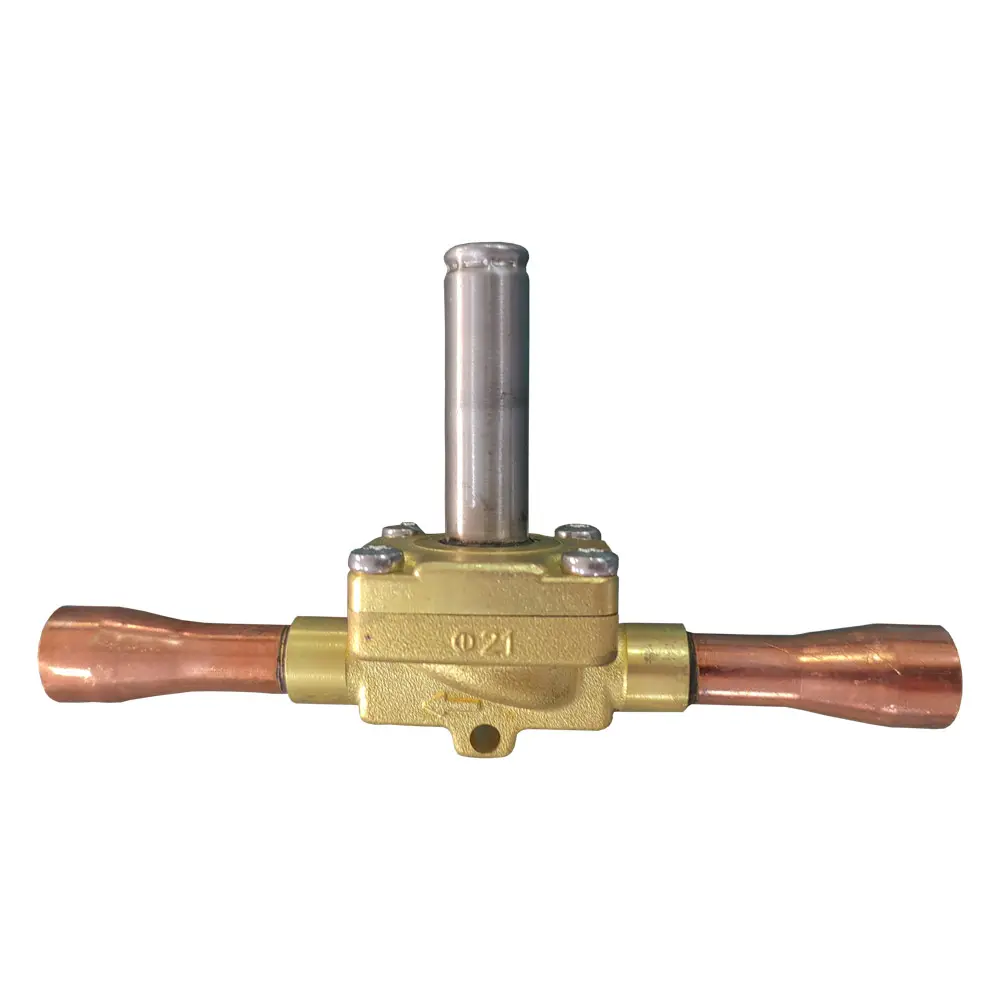 Válvula solenoide de conexión ODF de 1/2 pulgadas y 12,8mm de, utilizada para refrigeración, congelación y plantas de aire acondicionado