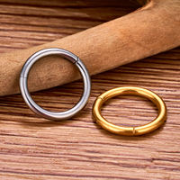 Anneau de nez articulé en titane ASTM F136, segment articulé 16G 14G, pour cartilage, tragus, hélix, lèvre, piercing fin, bijoux en titane
