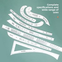 Règle de couture multifonctionnelle pour la création de patrons de vêtements, outil de mesure et de dessin, ruban à mesurer auxiliaire pour la découpe et la couture de vêtements