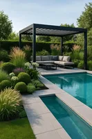 Pergola Bioclimatique Motorisée en Aluminium avec Lames Orientables 4x4, Support de Fixation 4x6M, Revêtement Poudré Écologique
