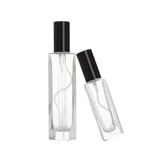 Kozmetik ambalaj şeffaf 30ml sprey parfüm şişesi doldurulabilir cam parfüm sprey şişesi