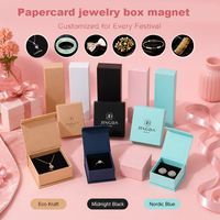 Caja de Joyería Rígida Lista para Enviar, Caja de Almacenamiento de Lujo, Caja de Embalaje de Joyería de Papel, Logotipo Personalizado, Cierre Magnético Reciclable, Caja de Regalo