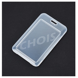 Porta Badge <span class=keywords><strong>Verticale</strong></span> Rigido in Plastica PP Trasparente Completamente Coperto Pronto per la Spedizione - Product Image 2
