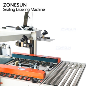 เครื่องปิดผนึกกล่องอัตโนมัติ ZONESUN ZS-FKC4650S แบบติดเทปกาวด้านบนและด้านล่าง สำหรับกล่องกระดาษแข็ง พร้อมระบบติดฉลาก - Product Image 3