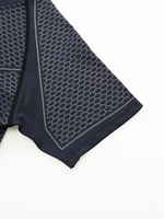 T-shirt de compression musculaire pour homme, à manches courtes, haute élasticité, texturé, coupe ajustée, séchage rapide, personnalisable