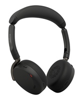 Jabra Evolve3 65 Flex Headset Bisnis Stereo Nirkabel Over-ear Lipat Tanpa Mikrofon Boom ANC untuk 5.3 TCO 10 Bersertifikat