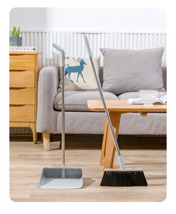 Оптовая продажа, портативная пластиковая щетка для чистки и пылесборник из нержавеющей стали