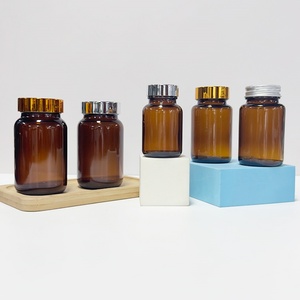 Envases para Cápsulas y Suplementos, Botellas de Vidrio Ámbar de 60ml, 100ml, 150ml, 200ml, 300ml, 500ml, Botellas para Píldoras Médicas - Product Image 6