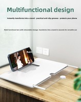 Amplificateur d'écran de téléphone portable pliable HD 12'' avec lentille anti-reflet pour iPhone/Android, pour la maison, le bureau et les voyages