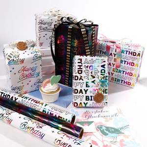 Colorful <b>Gold</b> Disposable Silicone Virgin Printed Birthday Coated Craft <b>Paper</b> Luxe Vibrant Gift <b>Wrapping</b> - Product Image 4