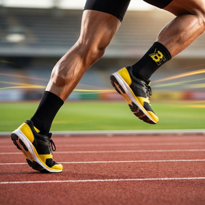 Chaussettes de sport en coton respirant à séchage rapide avec logo personnalisé OEM, chaussettes antidérapantes et durables, confortables pour la randonnée - Product Image 2