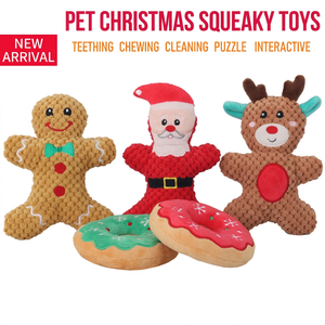 Jouet en peluche pour animaux de compagnie TMISS Tianmeizi, jouet à couiner en forme de renne de Noël, pain d'épices, pour chien et chat, 30g - Product Image 5