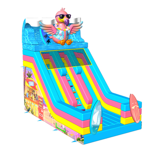 WINSUN Inflatable Tropical Flamingo Slide PVC CE Commercial Grade Kids Party Amusement Park Custom Logo Fun Playground - Product Image 4