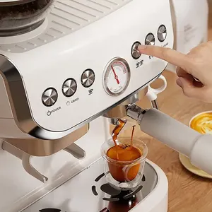 Electric Espresso Machines Semi-automatic Intelligent Coffee Maker With 51mm Normal Aluminium Coffee Powder Handle