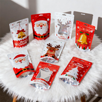 Sacs d'emballage de Noël sur mesure pour bonbons, avec encoche de déchirement, design festif pour cadeaux de bonbons gélifiés et de gelée, idéal pour les fêtes
