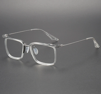 Monture optique rectangulaire unique de haute qualité pour homme, fabriquée à la main en acétate, lunettes rétro en gros pour la lecture