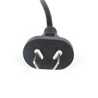 Cordon d'alimentation IRAM 2063 10A 250V, norme argentine, fiche 2 broches avec câble H03VVH2-F 2x0.5mm² 2x0.75mm²