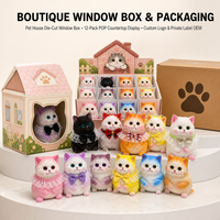 Peluche chat colorée, poupée chaton avec nœud papillon, jouet en peluche doux, cadeau pour enfants, filles, garçons, vente au détail et en gros