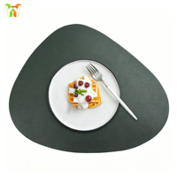 Tapis de table en cuir irrégulier de qualité supérieure, imperméable, résistant à la chaleur, antidérapant, pour la salle à manger, le restaurant, l'hôtel, la maison