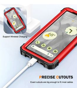 Armure hybride robuste défenseur mode 3 en 1 antichoc à fort impact 360 protection complète pour <span class=keywords><strong>Google</strong></span> <span class=keywords><strong>Pixel</strong></span> 7A 7 6 6a 5 5a étui - Product Image 3