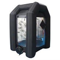 Tente gonflable commerciale en forme de cube pour attraper l'argent, avec ventilateur intégré, étanche et durable, pour la promotion d'événements