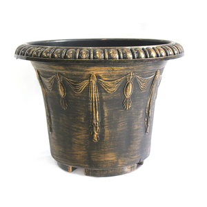 Huazhiai pittura in bronzo eco-friendly <span class=keywords><strong>vasi</strong></span> da <span class=keywords><strong>fiori</strong></span> rotondi e fioriere decorazione vaso <span class=keywords><strong>di</strong></span> plastica - Product Image 2