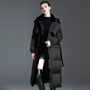 <span class=keywords><strong>Doudoune</strong></span> d'hiver à capuche <span class=keywords><strong>Ultra</strong></span> <span class=keywords><strong>longue</strong></span> de luxe pour femmes de haute qualité épaisse <span class=keywords><strong>chaude</strong></span> avec col montant duvet de canard blanc chaleur confortable - Product Image 3