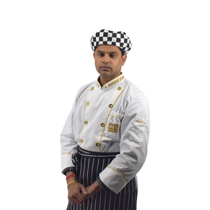 Uniforme de chef, à manches longues, fin, blanc, adapté au printemps et à l'automne, uniforme de travail pour restaurant de style occidental, taille 4XL - Product Image 3