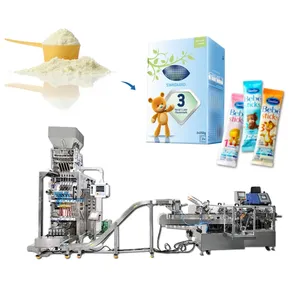 Automatische 6-spurige benutzer definierte Logo Milch tee Taro Milchpulver Verpackung und Box maschine