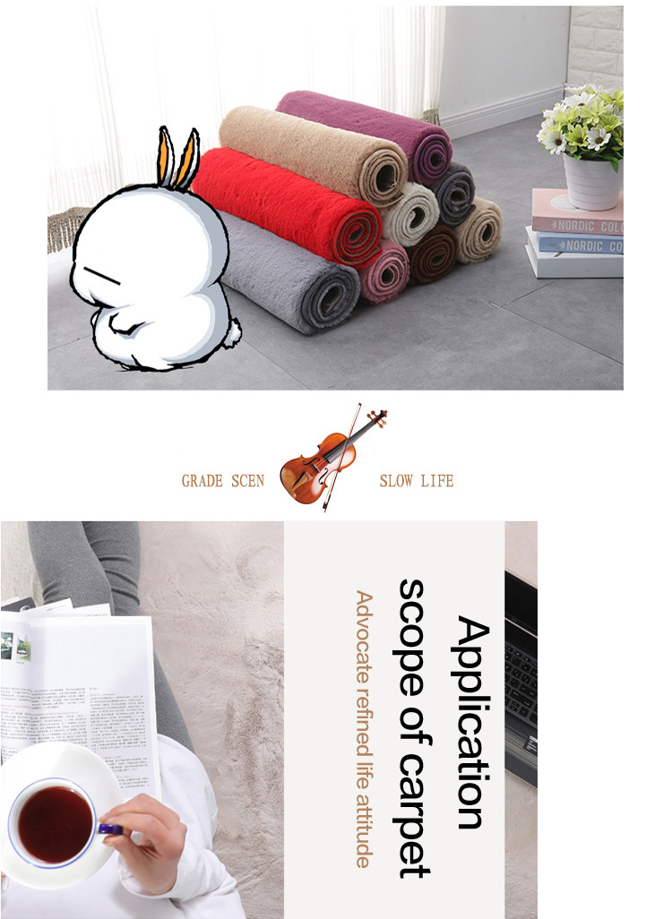 non slip plush shaggy faux rabbit fur carpet and rugs