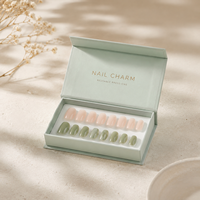 Boîte d'emballage personnalisée écologique pour kit de pose d'ongles avec impression de luxe et insert en EVA, boîte cadeau pour présentation d'ongles