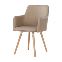 Chaise rembourrée avec accoudoirs et pieds en bois robustes pour la cuisine, chaises d'appoint, chaises de salle à manger