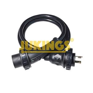 Cordon d'alimentation RV de 1,8 m (6 pieds) avec fiche femelle L5-30P/NEMA et fiche mâle L5-30R/NEMA, coudé à 90 degrés, noir, 0,5 m, 125 V, 30 A, avec prise de terre, rallonge en PVC/Cuivre - Product Image 3