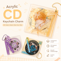 Porte-clés personnalisé en acrylique transparent avec puce NFC, mini pendentif disque personnalisé avec texte/logo pour cadeaux intelligents et souvenirs